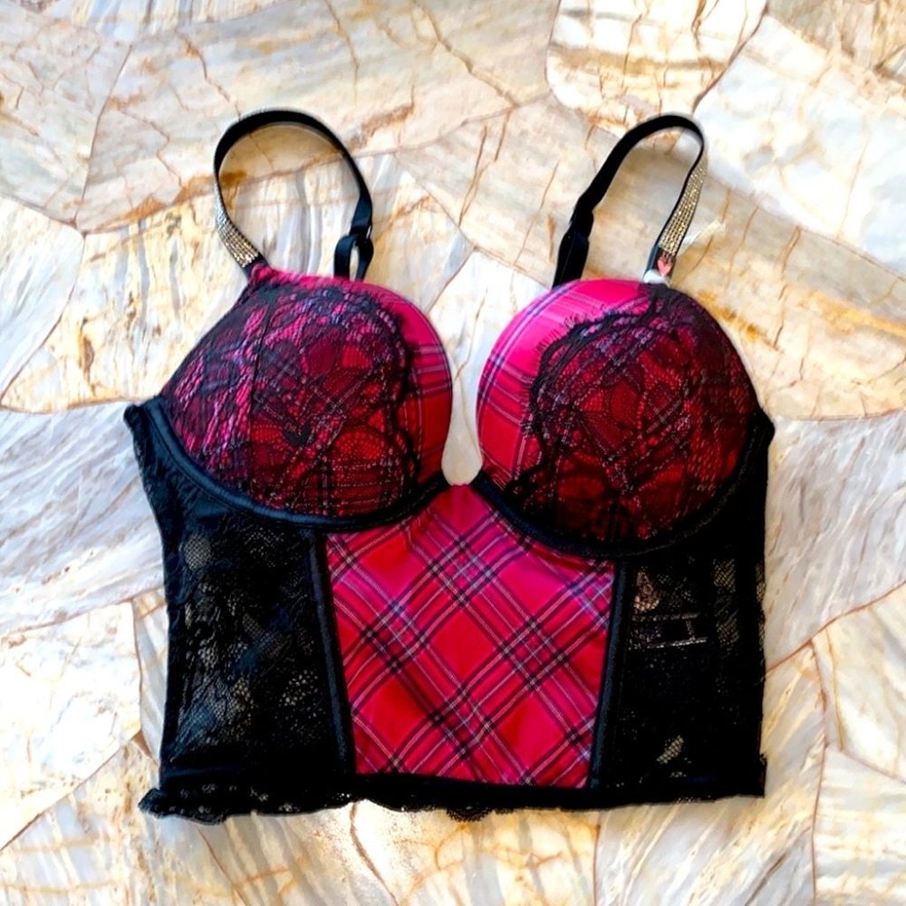 New 32B VS VERY SEXY Bombshell Add-2-Cups Push-Up Corset Top